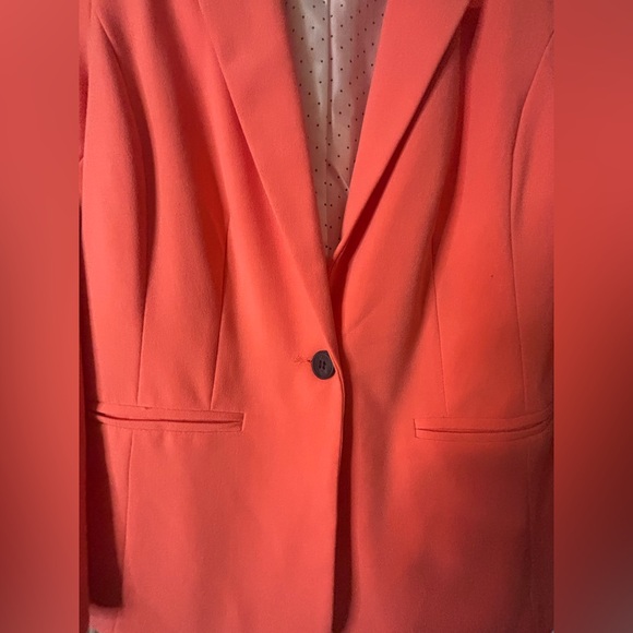 Kensie Women's Bright Coral Blazer-Small - Picture 2 of 10